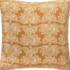 HOUSSE COUSSIN CHENILLE FLEUR OCRE 40X40CM