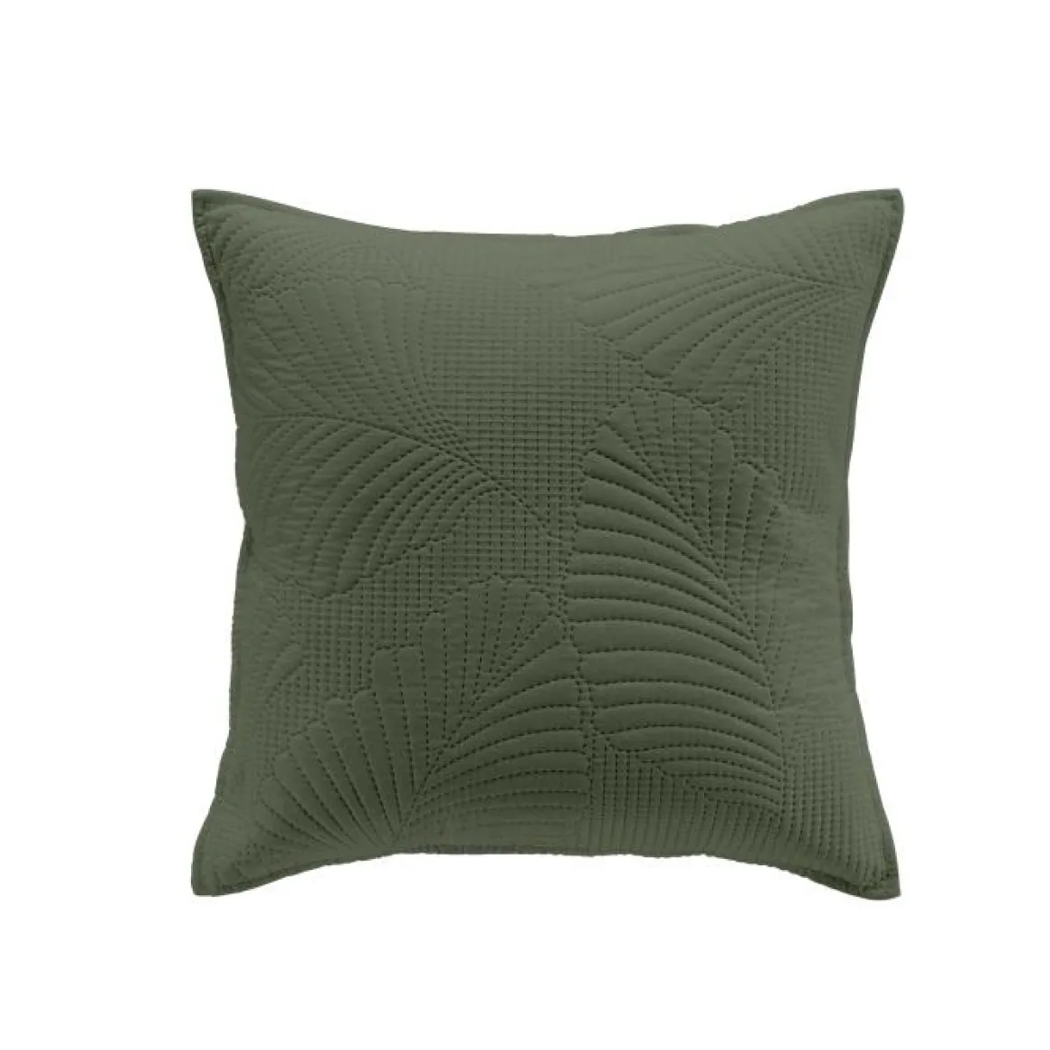 HOUSSE COUSSIN ET ENCART 40X40CM MICROFIBRE PALOMBINE KAKI