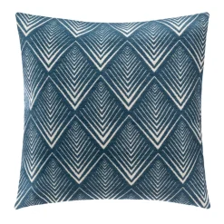HOUSSE DE COUSSIN CHENILLE GEO BLEU 40X40CM