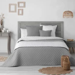 HOUSSE DE COUSSIN ET ENCART 40X40 CM MICROFIBRE BICOLORE