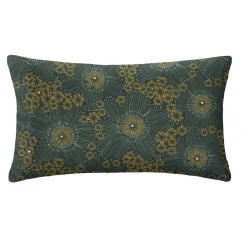 HOUSSE DE COUSSIN FLEURS PERLES 30X50CM