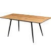 ICEY TABLE EXTENSIBLE PIEDS ET CONTOUR NOIR 140X180CM