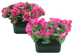 JARDINIERE AZALEES OU CYCLAMENS H.28CM