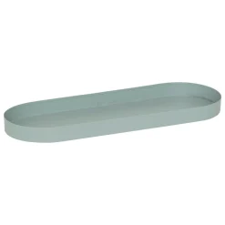 JARDINIERE METAL CELADON AZE L.47CM