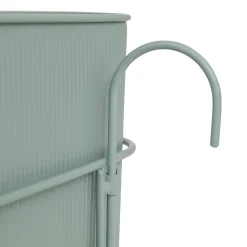 JARDINIERE METAL CELADON AZE L.47CM