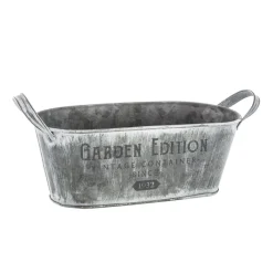 JARDINIERE METAL ZINC D.30X14X12CM