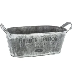 JARDINIERE METAL ZINC D.25.5X13.5X10CM