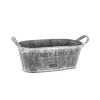 JARDINIERE METAL ZINC D.33X17.5X13.5CM