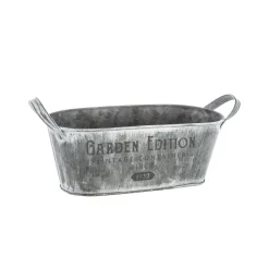 JARDINIERE METAL ZINC D.33X17.5X13.5CM
