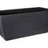 JARDINIERE RECTANGLE EFFET LIGNES 80X40X34CM ANTHRACITE