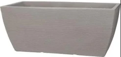 JARDINIERE RECTANGLE EFFET LIGNES 80X40X34CM SABLE