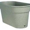 JARDINIERE TEREA 50 ET PLATEAU CLIPS VERT ARGILE 10 L