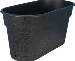 JARDINIERE TEREA 60 ET PLATEAU CLIPS NOIR 12.5 L