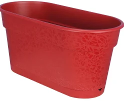 JARDINIERE TEREA 60 ET PLATEAU CLIPS ROUGE 12.5 L