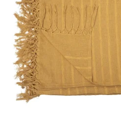 JETE DE LIT COTON OCRE 230X250CM