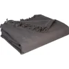 JETE DE LIT EN COTON GRIS 230X250CM