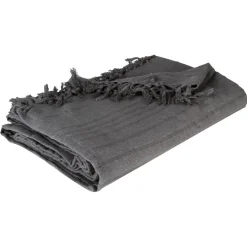 JETE DE LIT EN COTON GRIS 160X220CM