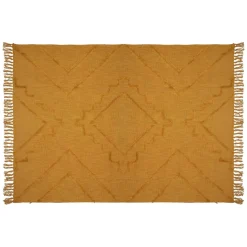 JETE DE LIT TUFTE INCA OCRE 130X180CM