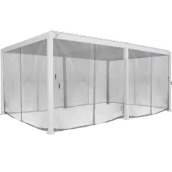 JEU RIDEAU ET RAIL EVORA 6X3.6M GRIS CLAIR