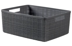 JUTE PANIER RECTANGULAIRE TAILLE M 12L ANTHRACITE