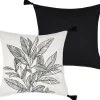 KINOGI COUSSIN 40X40CM NOIR