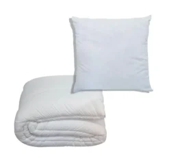 KIT COUETTE 140X200CM 300G ET OREILLER 60X60CM LAVABLE A 95