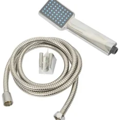KIT DOUCHETTE 1 FONCTION FORME CARREE FLEXIBLE EXTENSIBLE AC