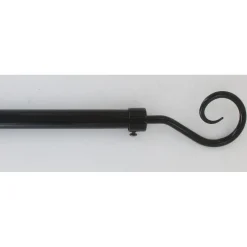 KIT EXT 100 190CM D.19CM EMBOUT CROSSE NOIR LAQUE