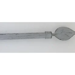 KIT EXT 100 190CM D.19CM EMBOUT FEUILLE ARGENT NOIR