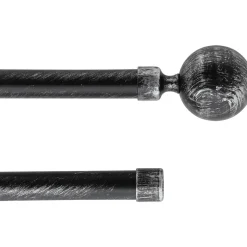 KIT EXT 120 210 CM D19 DOUBLE BARRES EMBOUT PALOMA NOIR ARG