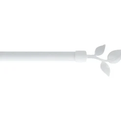 KIT EXT 120 210CM D19 EMBOUT FEUILLE BLANC MAT