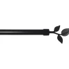 KIT EXT 120 210CM D19 EMBOUT FEUILLE NOIR MAT