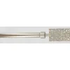 KIT EXT 120 210 CM D19 EMBOUT RECTANGLE MARTELE ARGENT MAT