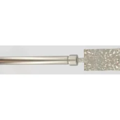 KIT EXT 120 210 CM D19 EMBOUT RECTANGLE MARTELE ARGENT MAT