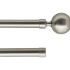 KIT EXT 210 380CM D.19MM DOUBLE BARRES EMBOUT PALOMA ARGENT