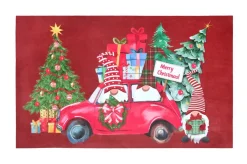 KLAUS TAPIS RUBBER 45X75CM ROUGE