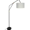 LAMPADAIRE ARC LUCE NOIR DORE H.171CM