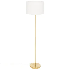 LAMPADAIRE DROIT BOUCLE OR H.150CM
