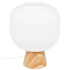 LAMPE A POSER TRAVIS VERRE BLANC H.25CM