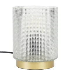LAMPE A POSER VERRE EMBOSSE BLANC