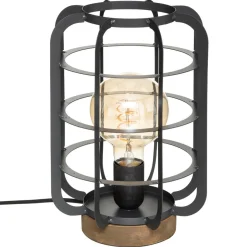LAMPE BERRY GRIS FONCE H.28CM
