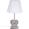 LAMPE BOIS COEUR H.49CM