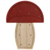 LAMPE BOIS FORME CHAMPIGNON H.23CM