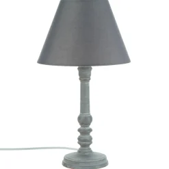 LAMPE BOIS GRIS LEO H.36CM