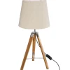 LAMPE BOIS TREPIED RUNO BAMBOU H.58CM