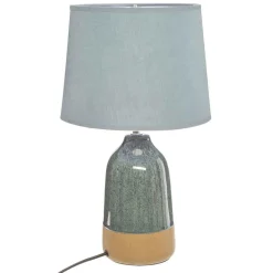 LAMPE CERAMIQUE BLEU H.43CM