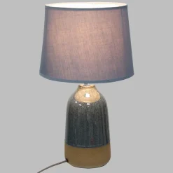 LAMPE CERAMIQUE BLEU H.43CM