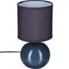 LAMPE CERAMIQUE BOULE GRIS H.25CM