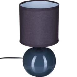 LAMPE CERAMIQUE BOULE GRIS H.25CM