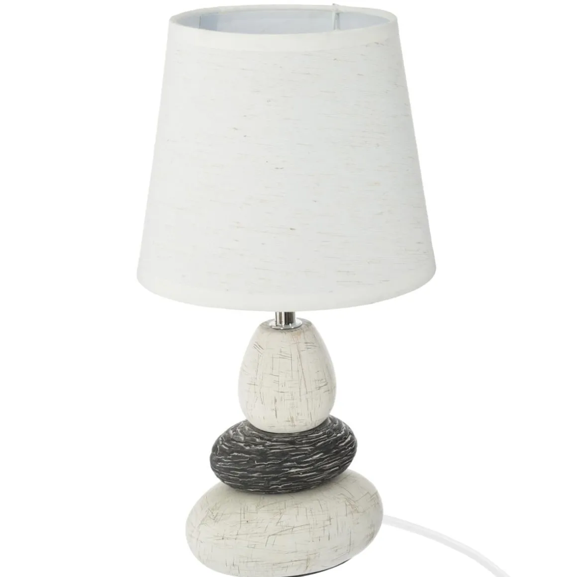 LAMPE CERAMIQUE GALET X3 H.33CM CLARY